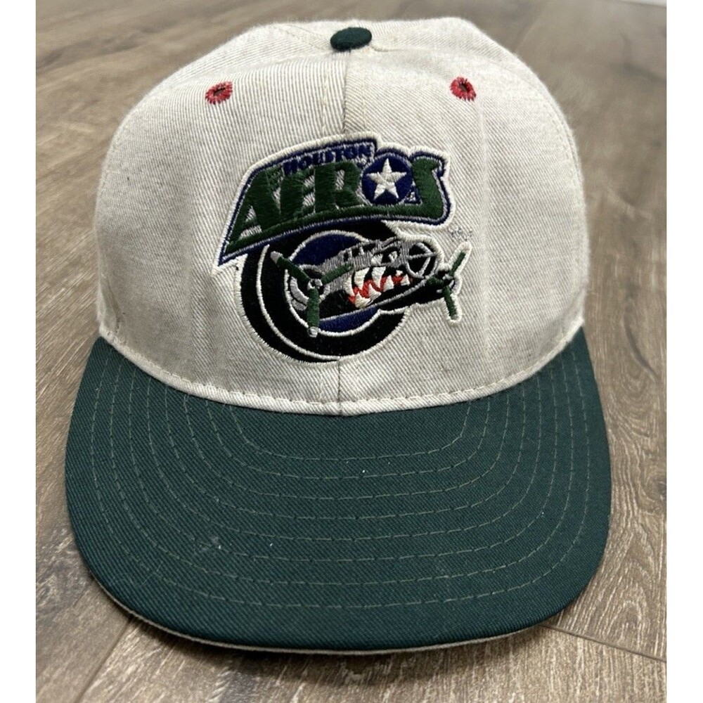 Vintage Houston Aeros Fitted Hat Cap Size 6 3/4  Pro Line IHL Made In USA